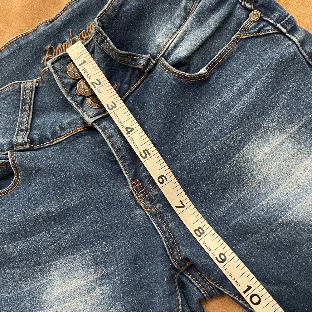 BAMBOO High Rise Stretch Skinny Jeans Size 3/4 - Picture 11 of 16